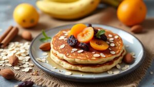 Recette d'automne : pancake d'avoine aux fruits secs sans farine