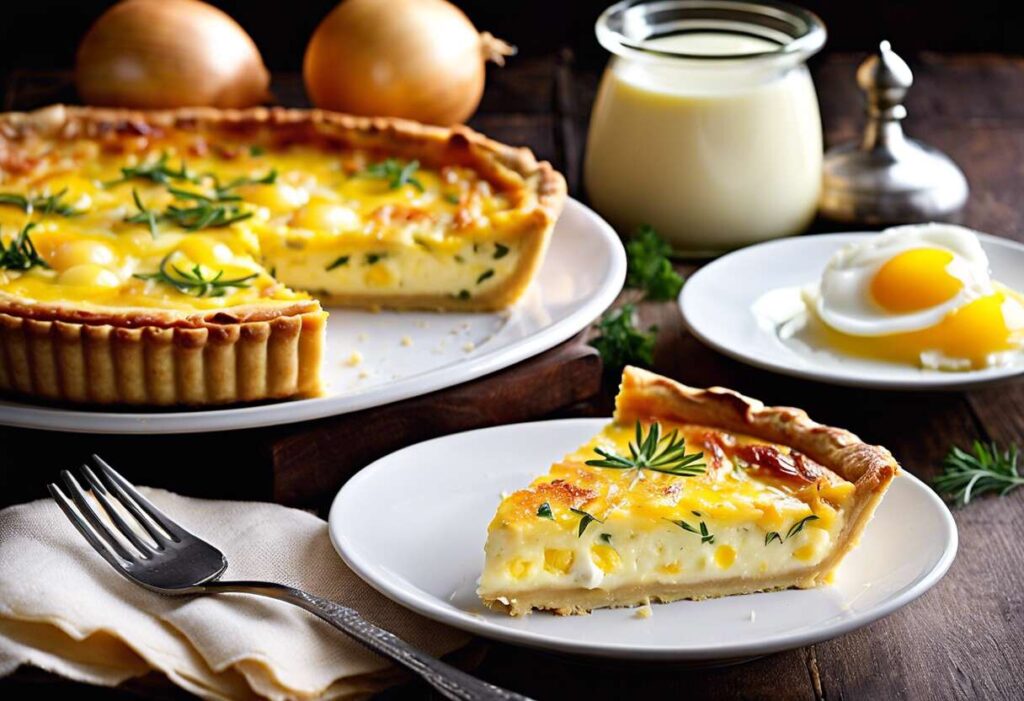 Quiche aux oignons allégée : recette facile et savoureuse