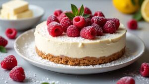 Recette de cheesecake aux framboises sans cuisson facile et rapide