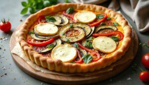 Quiche légère à la mozzarella et ratatouille : recette facile