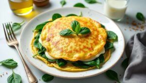 Omelette légère aux épinards : recette facile et rapide