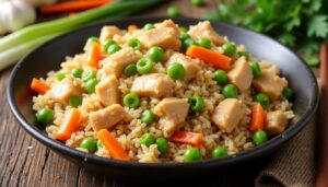 Riz au poulet à la chinoise : recette facile et délicieuse