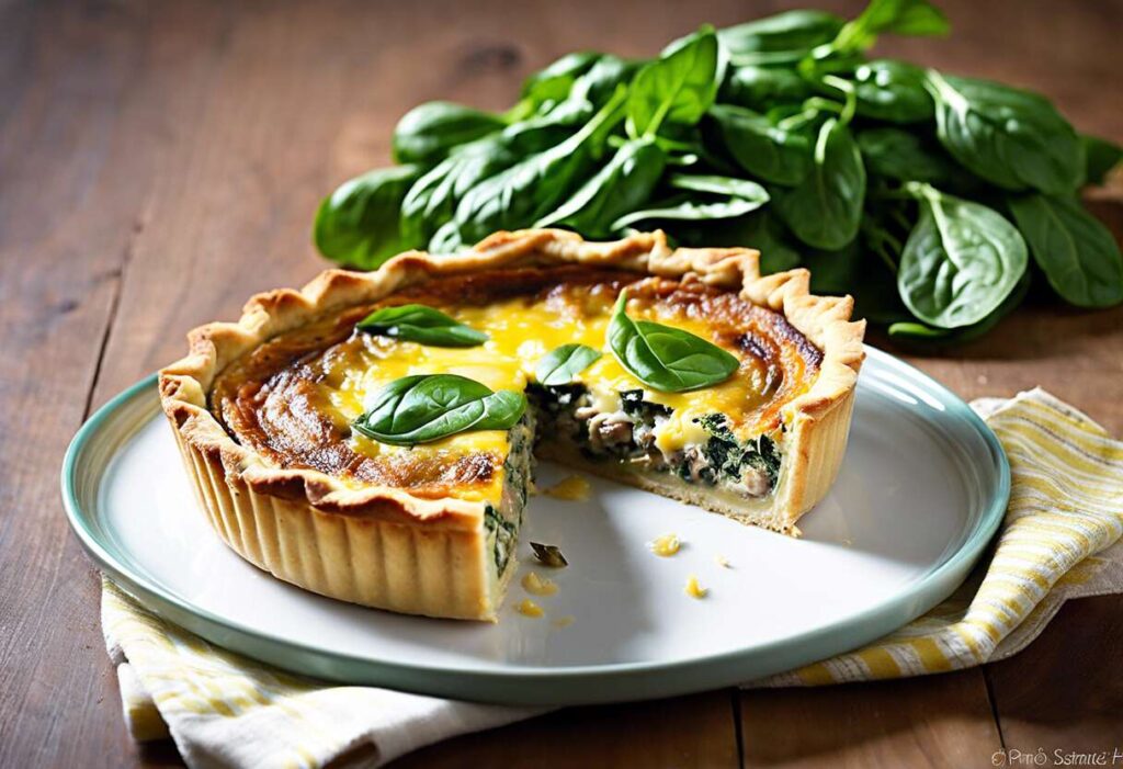 Quiche diététique aux épinards frais et sardines : recette saine et savoureuse