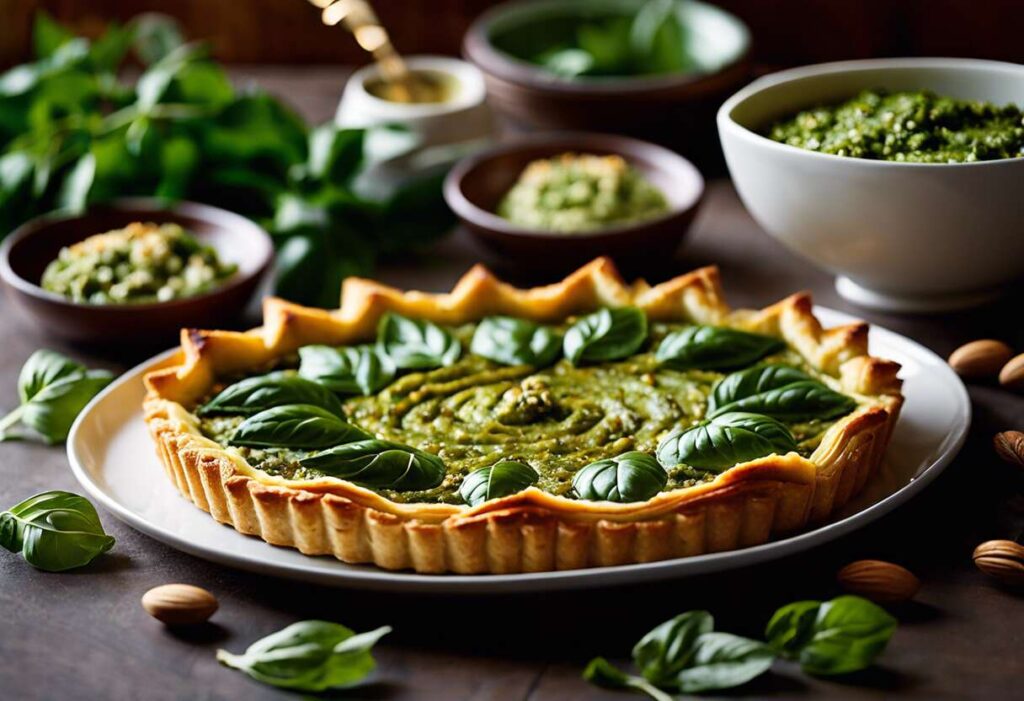 Recette de tarte soleil au pesto : une entrée croustillante et savoureuse