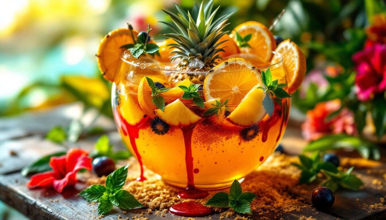 Recette de punch exquis : saveurs tropicales pour vos soirées