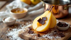 Recette de poires pochées au chocolat : un dessert gourmand et facile