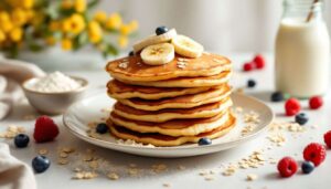 Recette de pancakes à la banane et flocons d'avoine : sains et gourmands