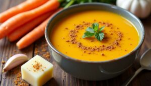 Velouté de carottes au cumin et à l’ail : recette facile