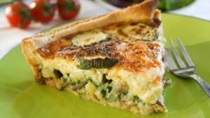 Quiche légère sans pâte : julienne et chèvre