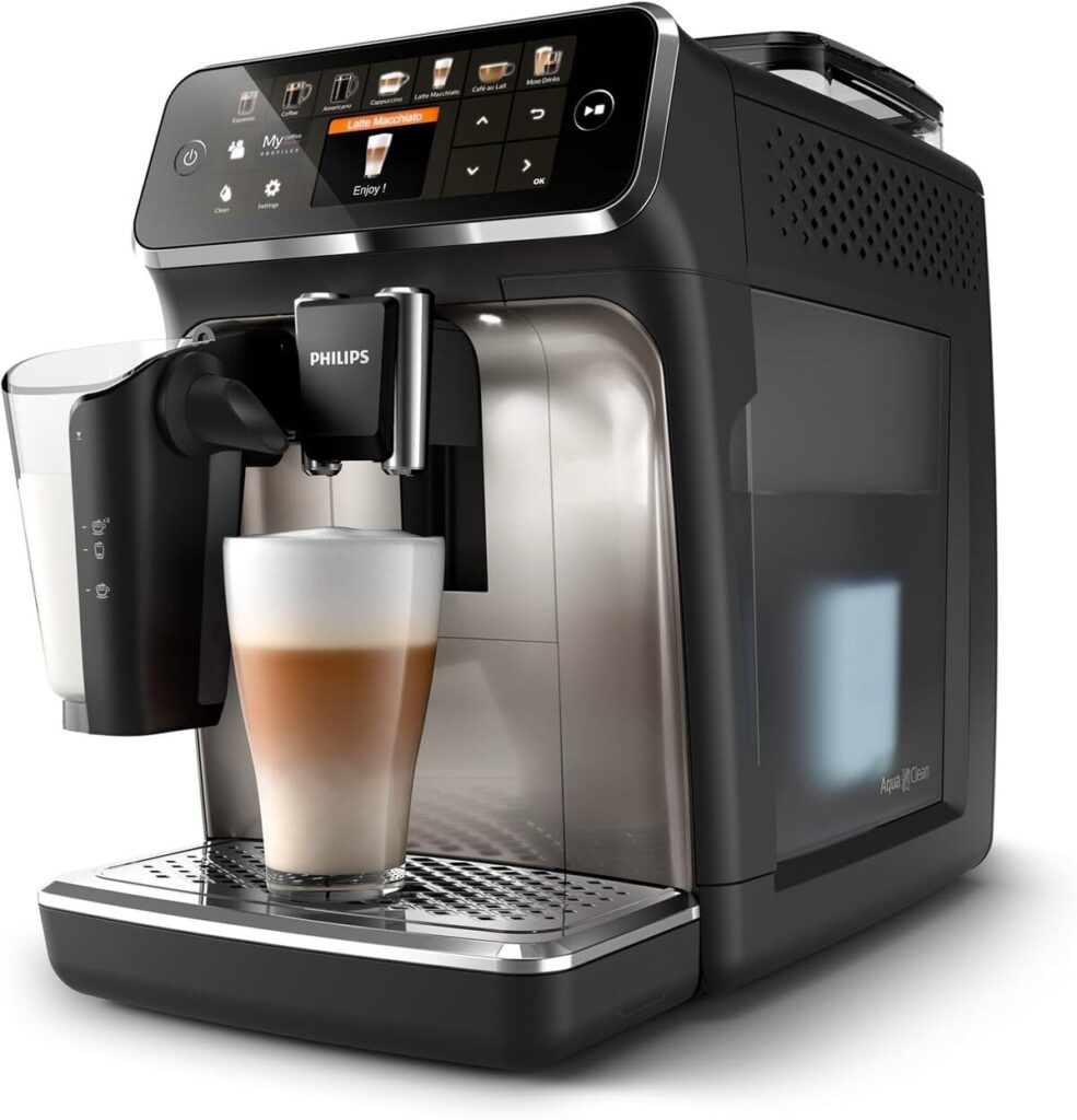 Philips Série 5400 : expresso Grain & Mousseur LatteGo - 12 Cafés, 4 Profils