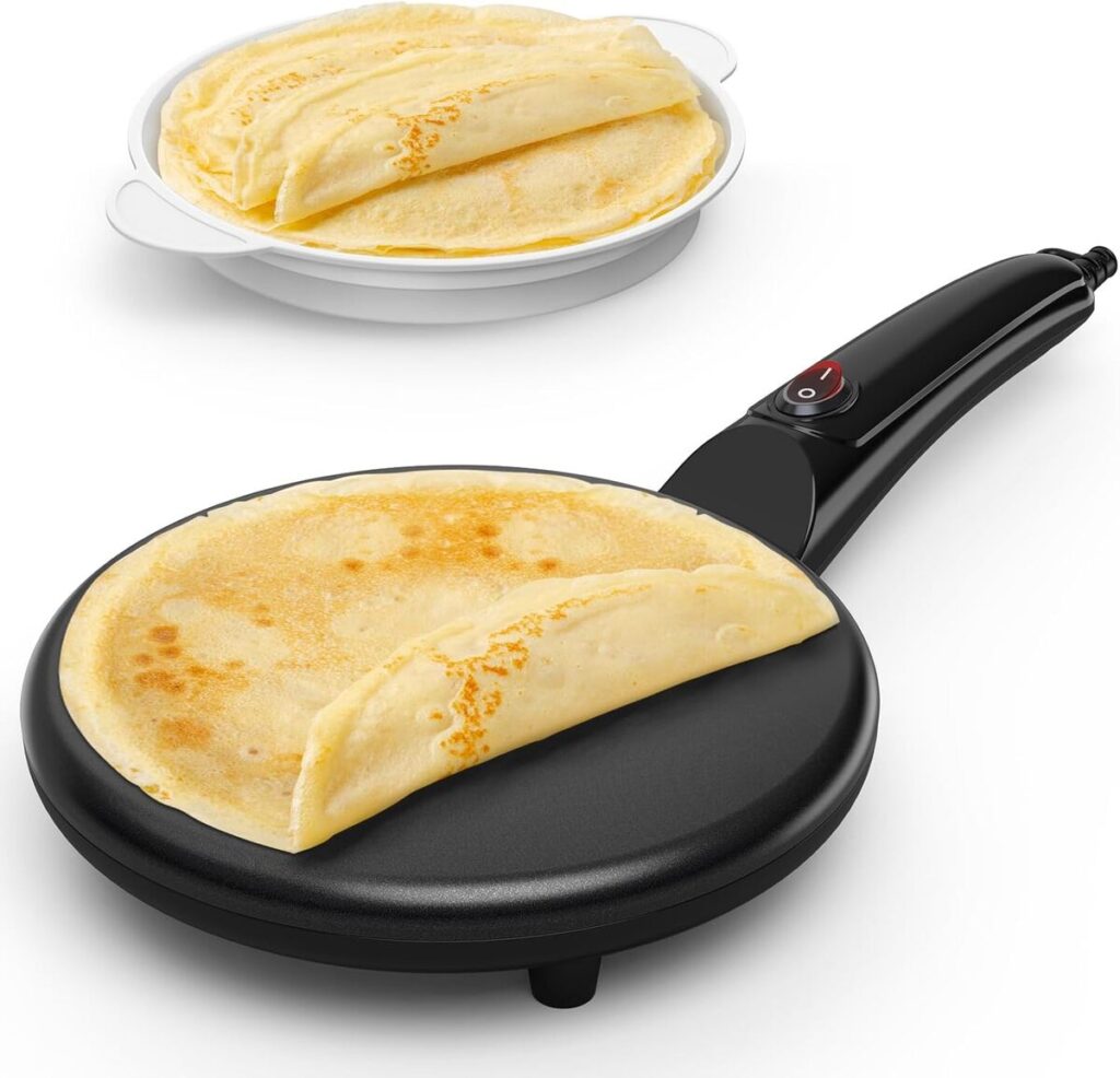 Test Crêpière Électrique 800W : antiadhésif, portable et Facile à Nettoyer
