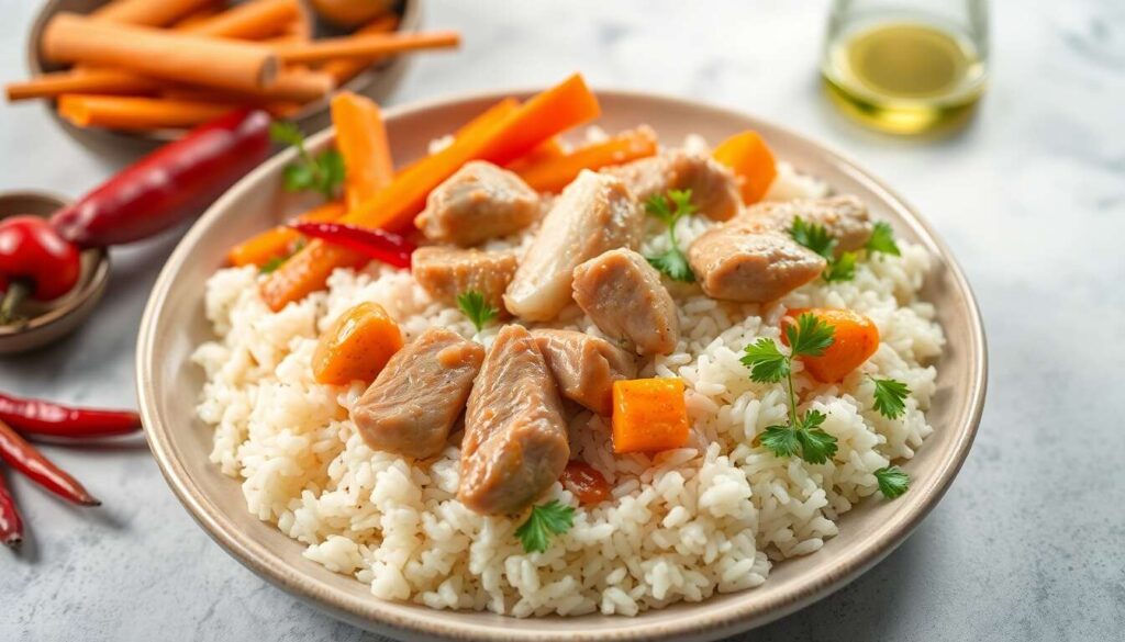 Riz au poulet à la chinoise : recette facile et délicieuse