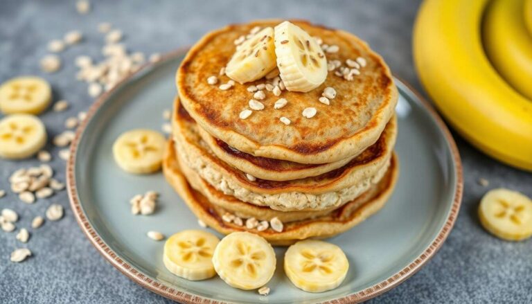 Pancakes à la banane et flocons d'avoine sans gluten