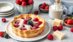 Clafoutis framboise mascarpone : recette gourmande