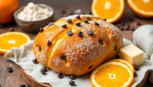 Brioche au jus d'orange et pépites de chocolat : recette gourmande
