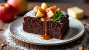 Gâteau au chocolat et compote de pomme : la recette gourmande