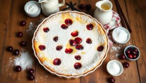 Clafoutis aux cerises surgelées : recette facile et savoureuse