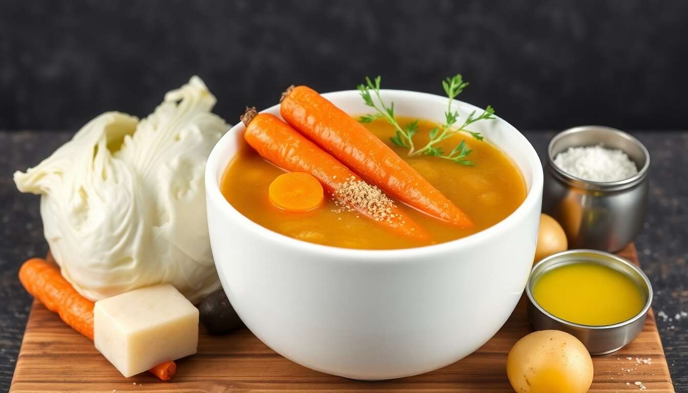 Soupe au chou, carottes et pommes de terre : recette réconfortante