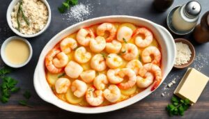 Recette de Saint-Jacques gratinées aux crevettes