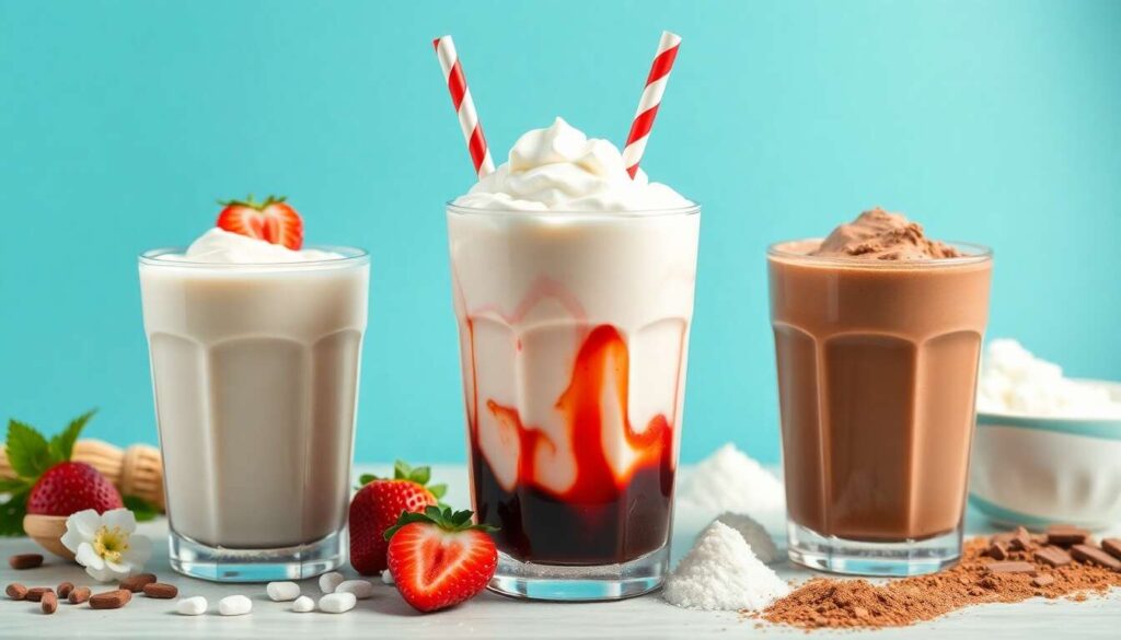 Recette de milkshakes sans glace : vanille, fraise, chocolat