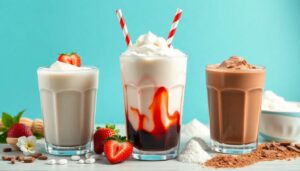 Recette de milkshakes sans glace : vanille, fraise, chocolat