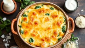 Gratin épinards et chèvre : recette savoureuse