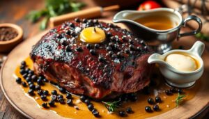 Rôti de cerf au poivre : recette savoureuse et raffinée