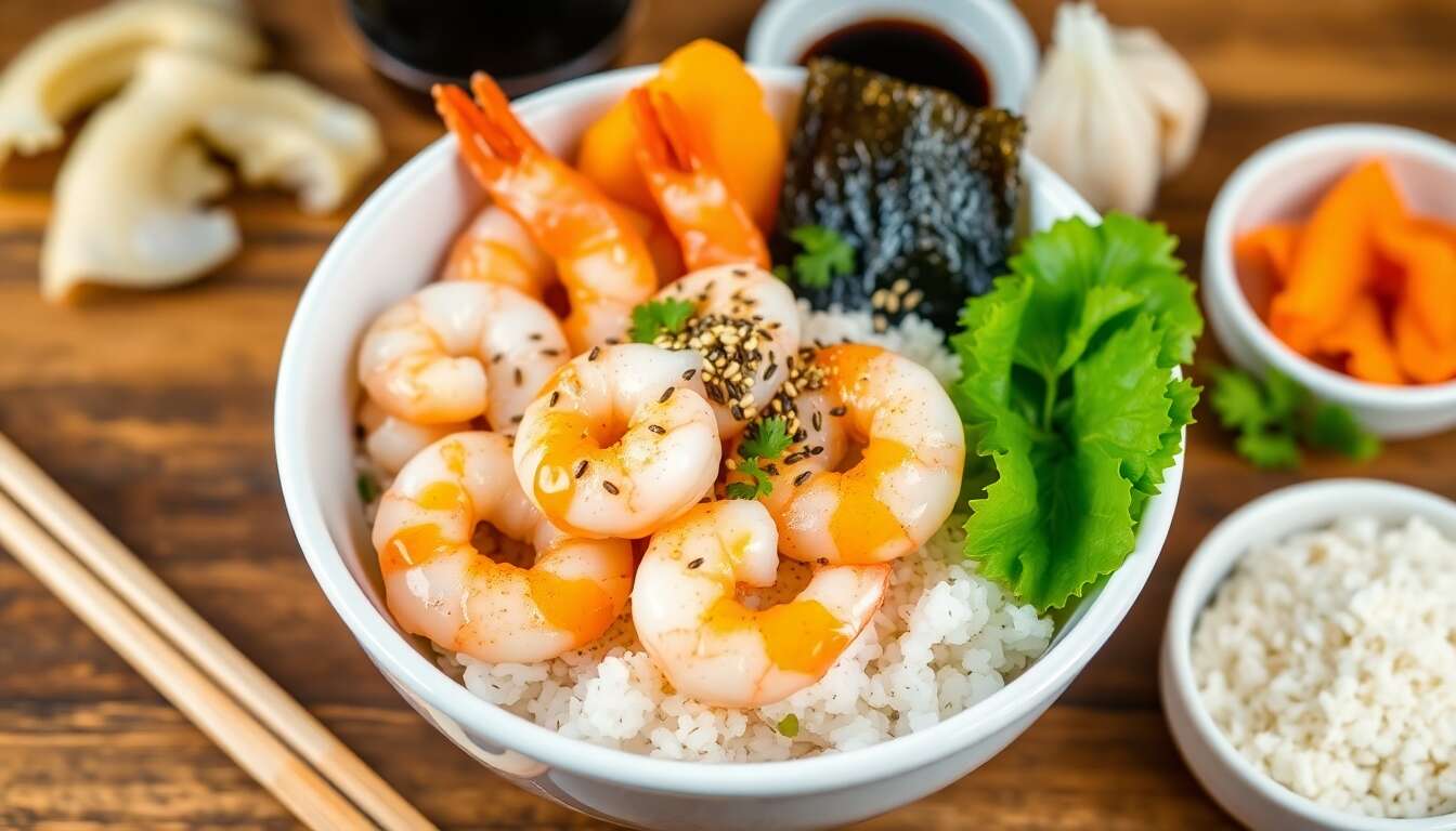 Poke Bowl à la Crevette Marinée : recette Savoureuse et Fraîche