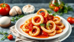 Anneaux de calamar à la tomate : recette savoureuse et facile