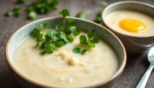 Soupe onctueuse cresson et pomme de terre
