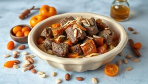 Tajine d'agneau aux abricots secs : recette savoureuse