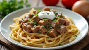 Recette traditionnelle du bœuf Stroganoff