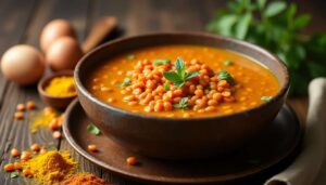 Soupe de lentilles à l’indienne : recette savoureuse et épicée