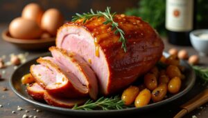 Jambon à l’os rôti : recette savoureuse et facile à préparer