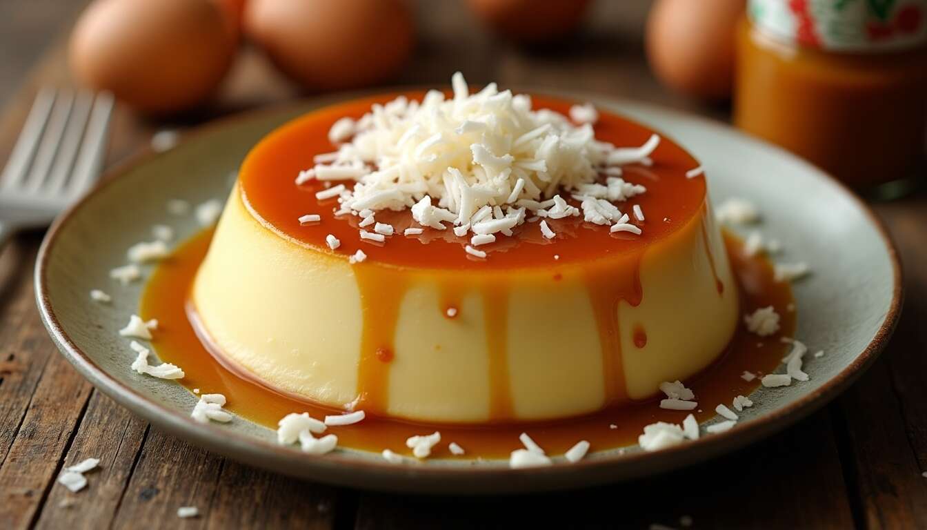 Flan à la noix de coco : recette facile et savoureuse