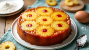 Gâteau renversé à l’ananas : recette facile et savoureuse