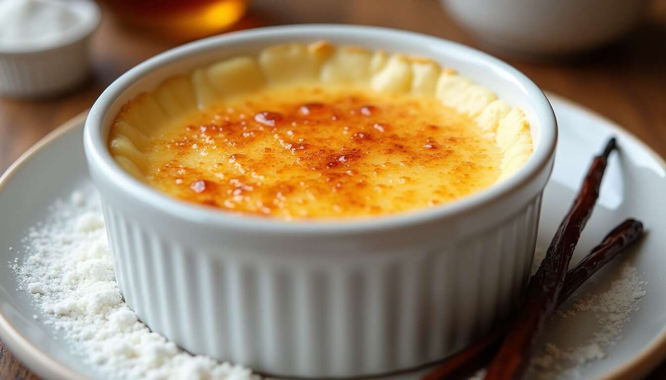 Crème brulée au micro-ondes
