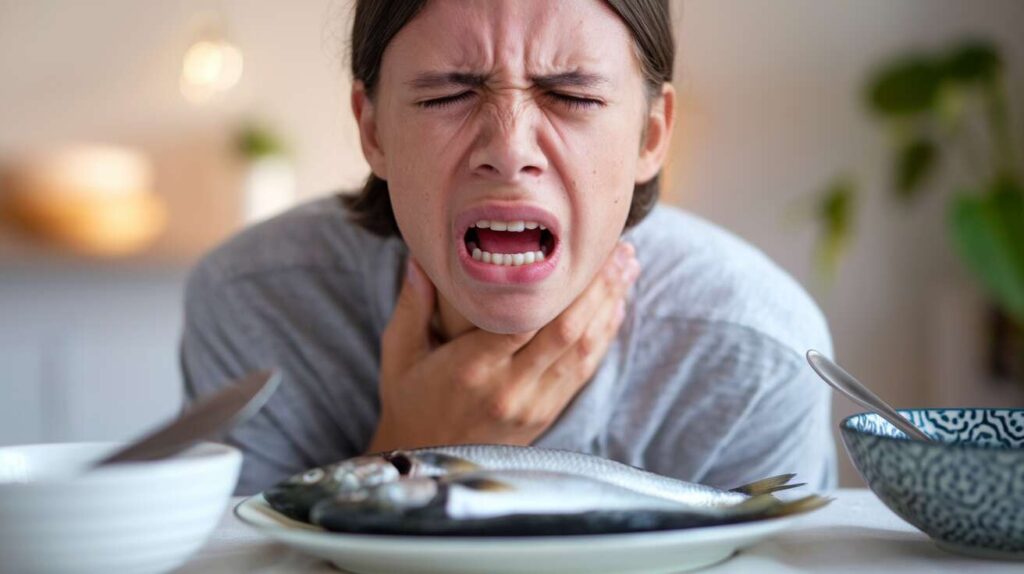 Que faire quand une arête de poisson reste coincée dans la gorge ?