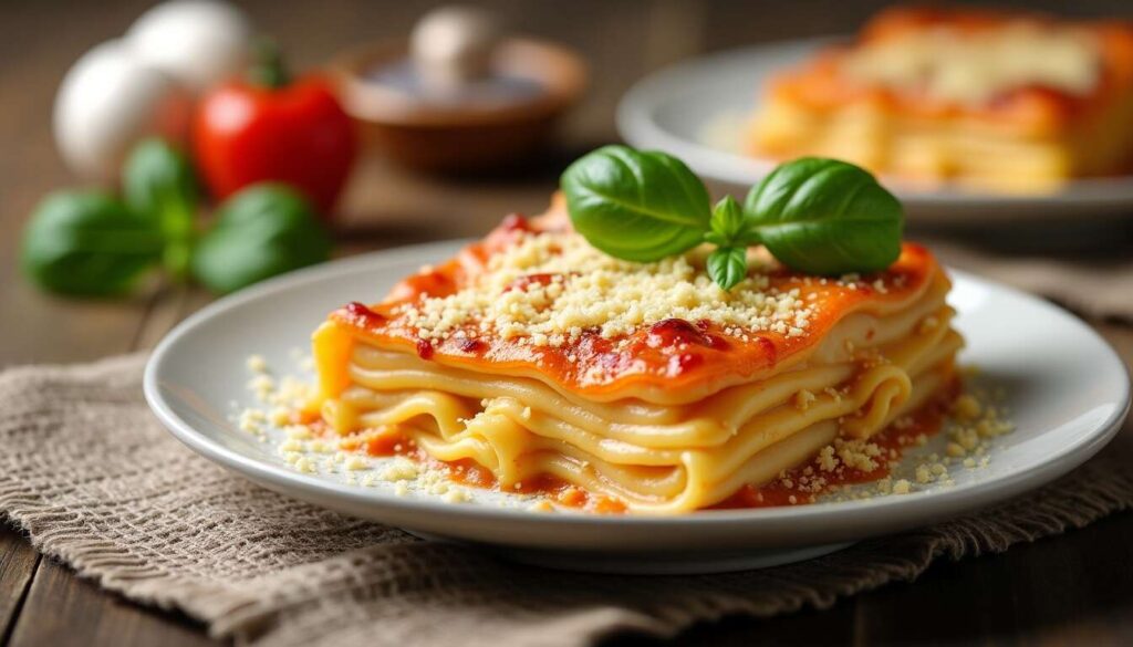 Lasagnes au poulet et champignons : recette savoureuse à découvrir