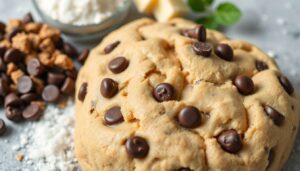 Pâte à cookie nature crue : recette comestible facile