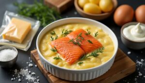 Gratin de saumon et pommes de terre : recette savoureuse étape par étape