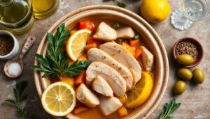 Tajine de poulet aux légumes et citron confit : recette savoureuse