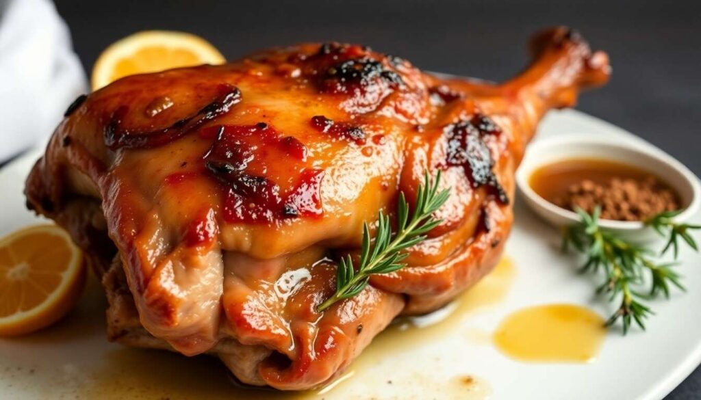 Recette savoureuse de cuisse de canette rôtie