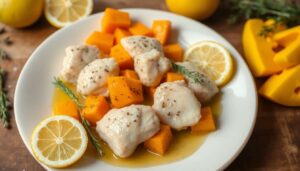 Poulet au citron et patate douce : recette savoureuse et facile