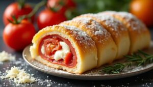 Roulé salé tomate mascarpone au thym : recette facile et savoureuse