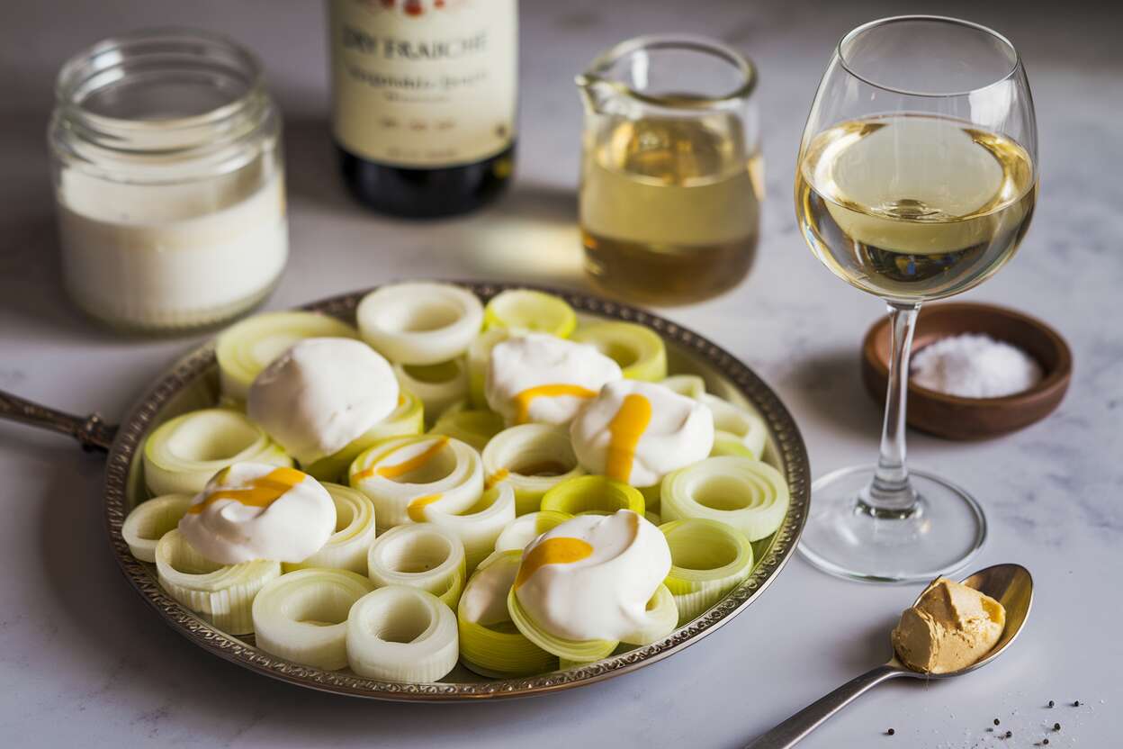 Fondue de poireaux au vin blanc : recette savoureuse