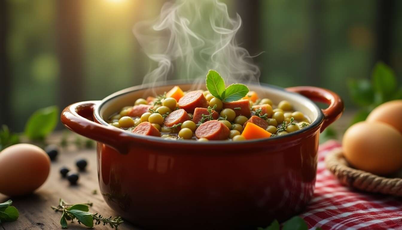 Recette de Saucisse Fumée aux Pois Cassés : saveurs Authentiques