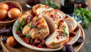 Poulet façon coq au vin : recette savoureuse étape par étape