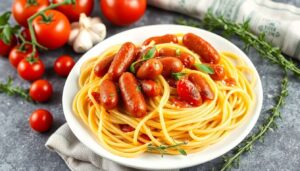 Spaghettis aux Chipolatas : une Recette Savoureuse et Facile