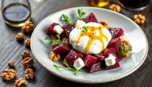 Entrée rapide : betterave et fromage de chèvre
